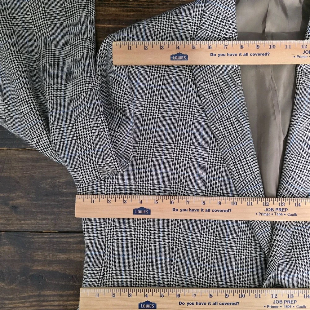 Lauren Ralph Lauren Men's Sport Coat Blazer Two Button Beige Plaid Silk Wool 48R